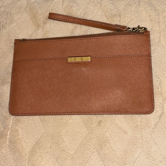 Danier Handbags - Danier Brown Leather Wristlet